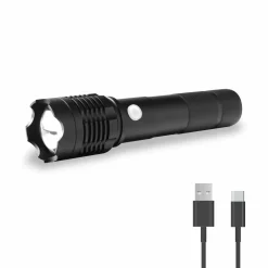 FlinQ Wiederaufladbare LED Taschenlampe - Black< Taschenlampen|Taschenlampen