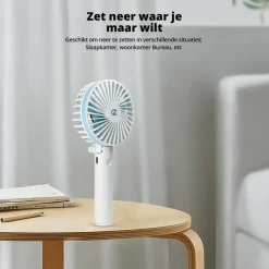 FlinQ Ventilatoren-Wiederaufladbarer Handventilator - White/Blue