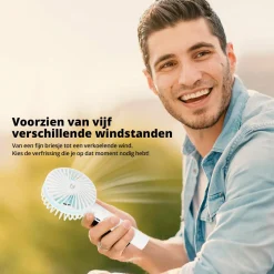 FlinQ Ventilatoren-Wiederaufladbarer Handventilator - White/Blue