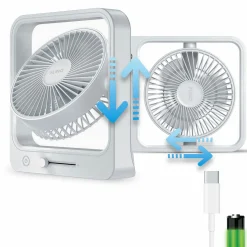 FlinQ Wiederaufladbarer Tischventilator - White< Ventilatoren