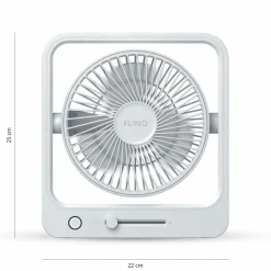 FlinQ Wiederaufladbarer Tischventilator - White< Ventilatoren