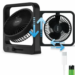 FlinQ Ventilatoren^Wiederaufladbarer Tischventilator - Black