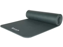 Markenlos Reisespiele^ForzaFit 12 mm Fitnessmatte mit Tragegurt - Grey