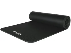 Markenlos Reisespiele-ForzaFit 12 mm Yogamatte mit Tragegurt - Black