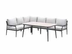 Garden Impressions Lounge Sets^Barcelona Lounge-Diningset - Dark Grey