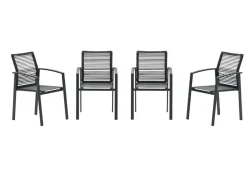 Garden Impressions Gartenstühle-Cosmo Dark Grey Gartenstuhl - Set von 4