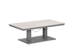 Garden Impressions Gartentische-Cyprus 150 x 87 cm verstellbarer Couchtisch – Taupe