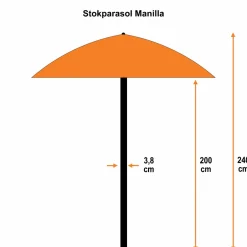 Garden Impressions Manila Ø250 cm – Sonnenschirm aus Olivenholz< Sonnenschirme