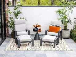 Garden Impressions Max Loungesessel mit Beinauflage - Valley sand< Gartenstühle
