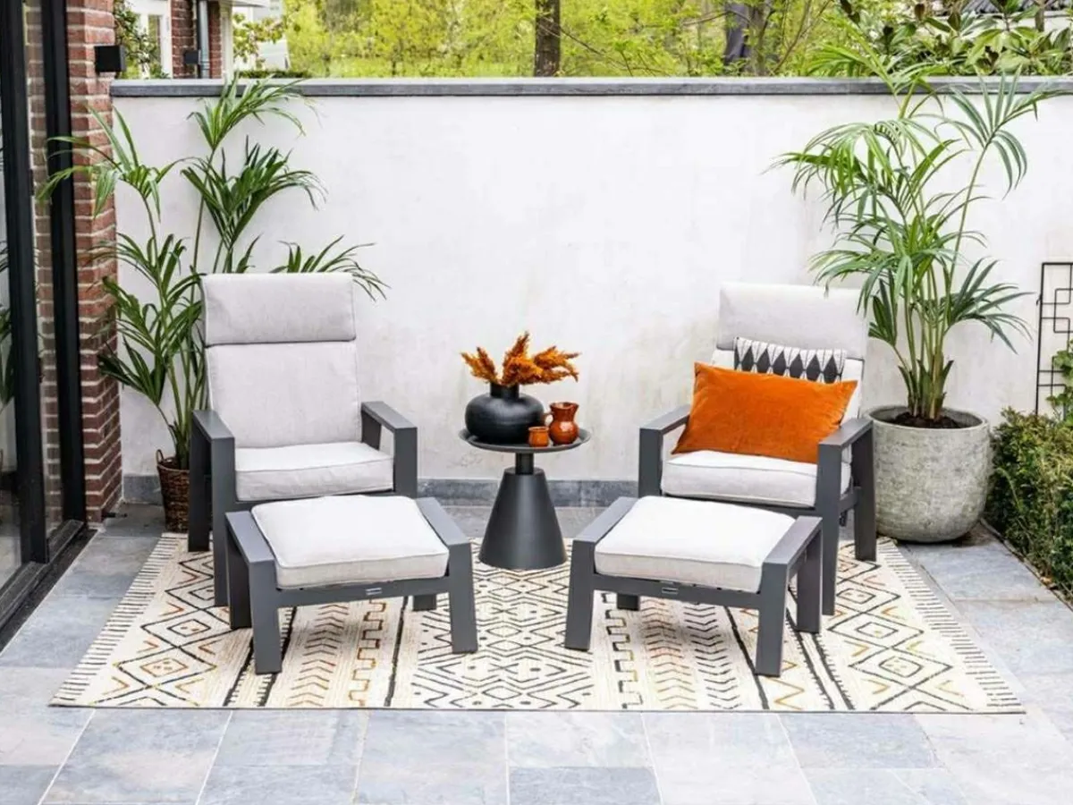 Garden Impressions Max Loungesessel mit Beinauflage - Valley sand< Gartenstühle