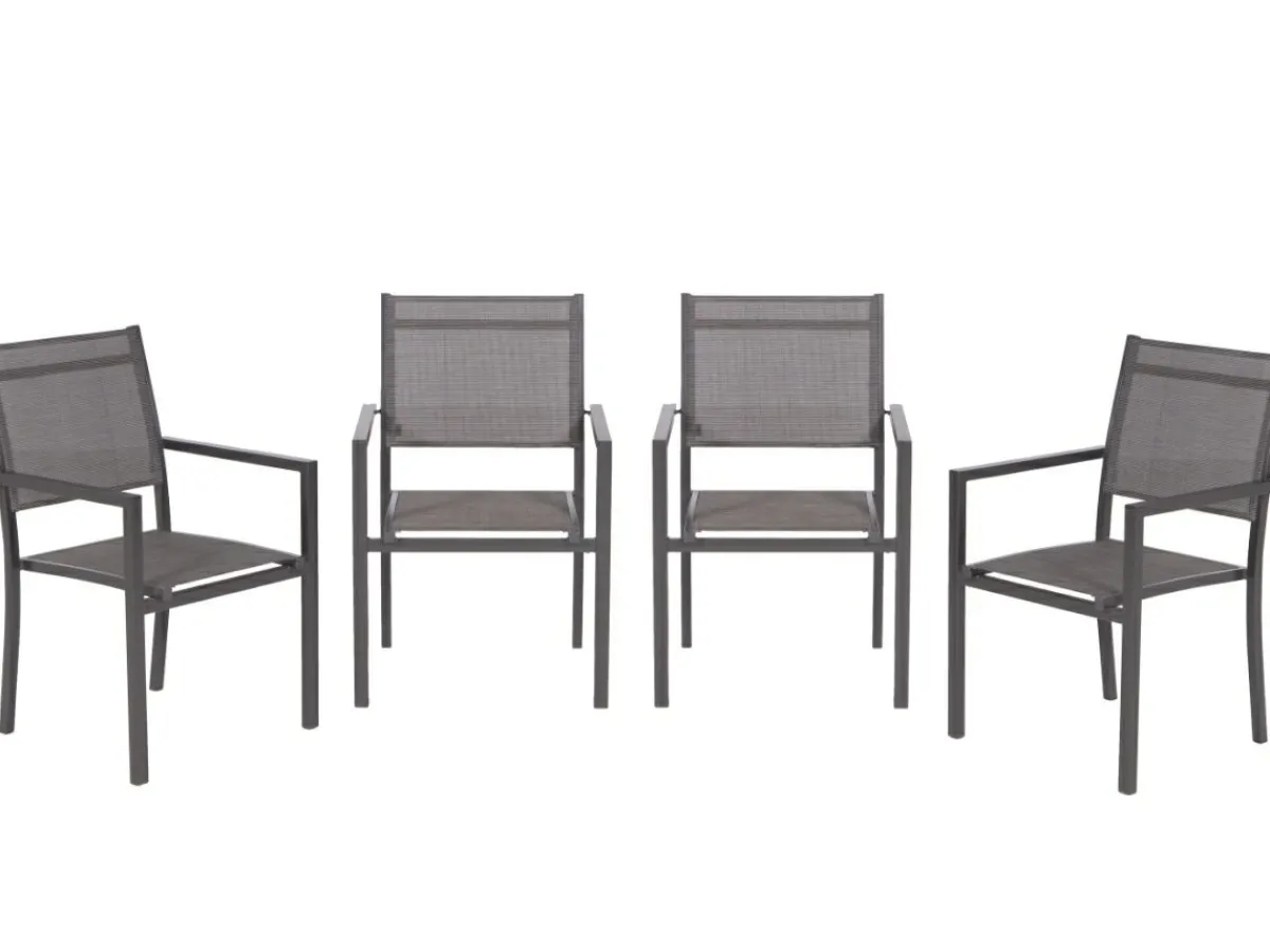 Garden Impressions Moon Carbon Black Gartenstuhl - Set von 4< Gartenstühle