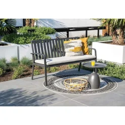 Garden Impressions Pisa Parkbank - Carbon Black< Gartenbänke
