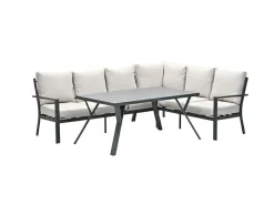 Garden Impressions Lounge Sets-Senja Rechts Desert-Sand Lounge-Diningset