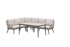 Garden Impressions Lounge Sets-Gartenimpressionen Kalibo d. Graues 4-teiliges Eck-Lounge-Essset