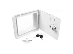 Carbest Serviceklappen^Gepäckklappe mit Schloss 193x165 mm - white