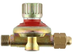 Gimeg Gasdruckregler-0-4 bar 3/8" Li In x auß verstellbarer Gasdruckregler