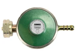 Gimeg Gasdruckregler-50 mb Kombi x Schlauchtülle Uni Gasdruckregler