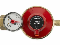 Gimeg Gasdruckregler^30 mbar 1/4" li Gasdruckregler mit Abblasschutz