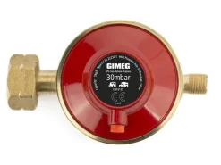 Gimeg Gasdruckregler^30 mbar 1/4" li Gasdruckregler mit Abblasschutz