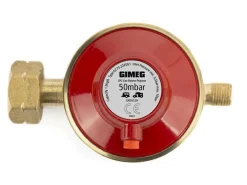 Gimeg Gasdruckregler^Kombi x 1/4"li 50 mbar Gasdruckregler mit Abblasschutz