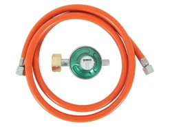 Gimeg Gasdruckregler^50mbar x 1,5mtr 1/4"l Gasdruckregler Set