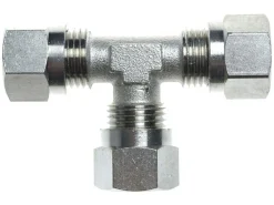 Gimeg Gas Klemmringverschraubungen^Stahl T-Stück - 10 x 8 x 10 mm