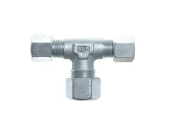 Gimeg Stahl T-Stück - 15 x 12 x 15 mm< Gas Klemmringverschraubungen