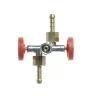 Gimeg Gas Klemmringverschraubungen-2x 1/4"li Zweiwegehahn