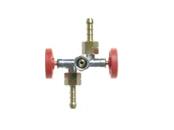 Gimeg Gas Klemmringverschraubungen-2x 1/4"li Zweiwegehahn
