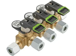 GOK Gashähne^SSV 8 mm Kompakt-Dreifach-Schnellschlussventil