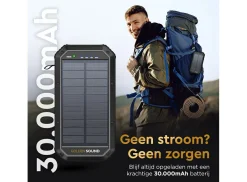 Markenlos Golden Sound Solar-Powerbank - 30.000 mAh< Powerbanks