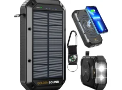 Markenlos Golden Sound Solar-Powerbank - 30.000 mAh< Powerbanks