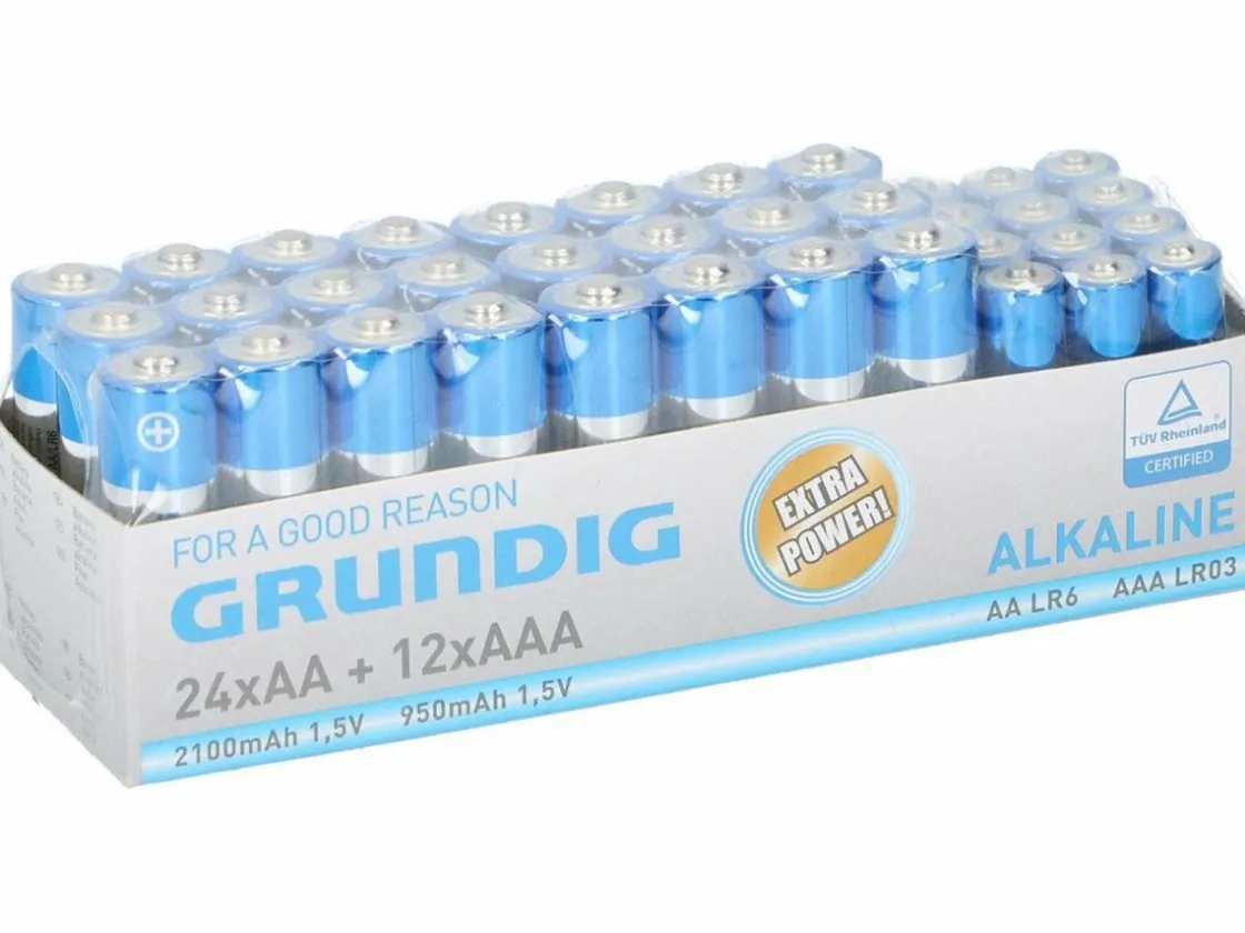 Grundig Kleinbatterien-AA und AAA Batterien - Set von 36