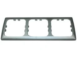 Haba C-line 3-fach Abdeckrahmen - Silver< Lichtschalter & Steckdosen