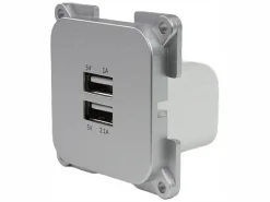 Haba Usb Steckdosen 12V^C-Line USB silberne Steckdose