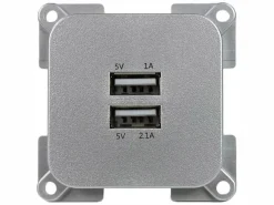 Haba Usb Steckdosen 12V^C-Line USB silberne Steckdose