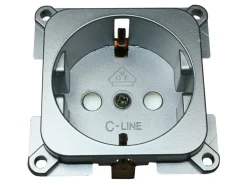 Haba Lichtschalter & Steckdosen-C-line Wandsteckdose - Silver