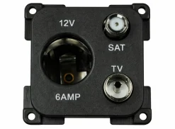 Haba 12V-Steckdose mit Antennen- und Satellitenanschluss< Lichtschalter & Steckdosen