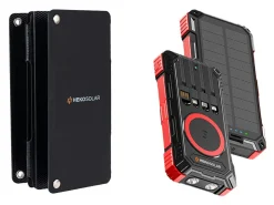 Markenlos Powerbanks^HEKO Solar Spark Powerbank mit Unfold 15 Solar Panel