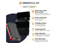 Markenlos Powerbanks^HEKO Solar Spark Powerbank mit Unfold 15 Solar Panel