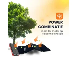 Markenlos Powerbanks^HEKO Solar Spark Powerbank mit Unfold 15 Solar Panel