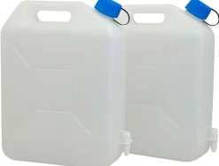 HEM Kanister^20 Liter Wasserkanister mit Hahn - Set von 2