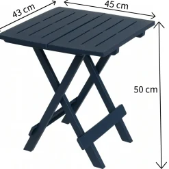 HEM 43 x 45 cm Klappbarer Beistelltisch - Black< Camping Beistelltische