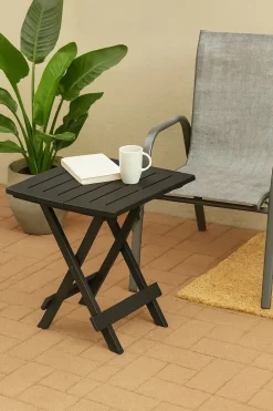 HEM 43 x 45 cm Klappbarer Beistelltisch - Black< Camping Beistelltische