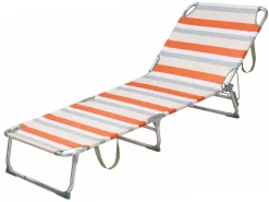 HEM aluminium verstellbare klappliege - Orange< Liegestühle