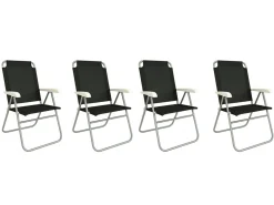 HEM Campingstühle Mit Verstellbarer Rückenlehne|Klappstühle-Aluminium verstellbarer campingstuhl - Set von 4