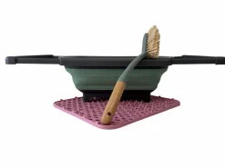 HEM Spülschüsseln^faltbares spülset mit abtropfmatte - Pink