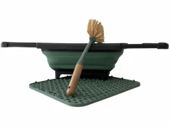 HEM Spülschüsseln^faltbares spülset mit abtropfmatte - Green