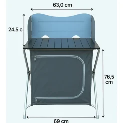 HEM klappbarer campingküche mit windschutz< Campingküchen