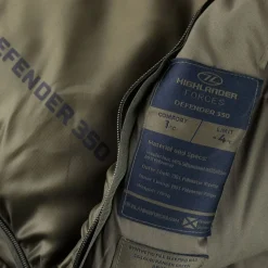 Highlander Forces Defender 350 Mumienschlafsack - Green< Sommerschlafsäcke|Mumienschlafsäcke